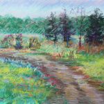 Adrian Landscape Sharon Sunday Pastel 9x12 NFS