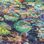 Fun Lily Pads Sharon Sunday Pastel 12x9 $200