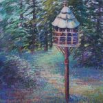 McCourtie Park Bird House Sharon Sunday Pastel 9x12 
$200