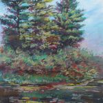 Peek Through Cascades Park Sharon Sunday Pastel 9x12 NFS