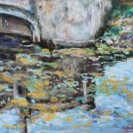 Reflection of the Old Bridge Sharon Sunday Pastel 9x12 $200