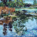 Spring Reflection Sharon Sunday Pastel 9x12 $200