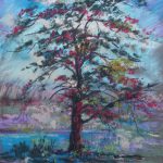 The Lone Tree Sharon Sunday Pastel 9x12 $200