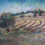 The Rolling Hills Sharon Sunday Pastel 12x9 $200