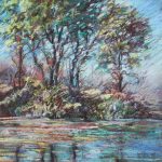 The Trees at Cascades Sharon Sunday Pastel 9x12 NFS