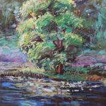 Tree at Hidden Lake Gardens Sharon Sunday Pastel 9x12 $200