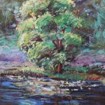 Tree at Hidden Lake Gardens Sharon Sunday Pastel 9x12 $200